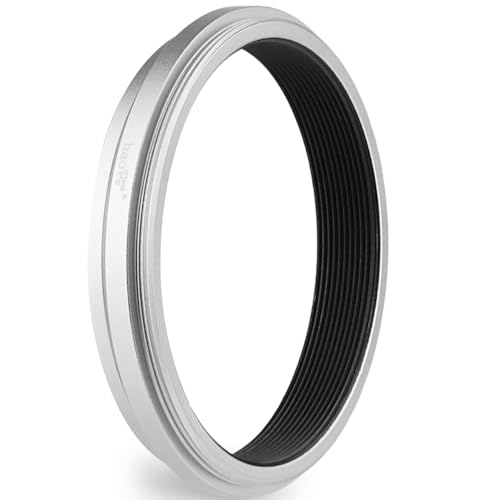 Haoge X100VI X100V Camera Filter Adapter Ring and Haoge Silver 49mm UV Filter Kit for Fujifilm x100vi Fuji FinePix X100V Camera