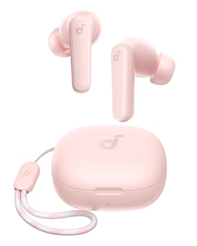 Soundcore by Anker P20i True Wireless Earbuds, 10mm Drivers with Big Bass, Bluetooth 5.3, 30H Playtime, Water-Resistant, 2 Mics for AI Clear Calls, 22 Preset EQs, Customization via App(Pink&Blue)