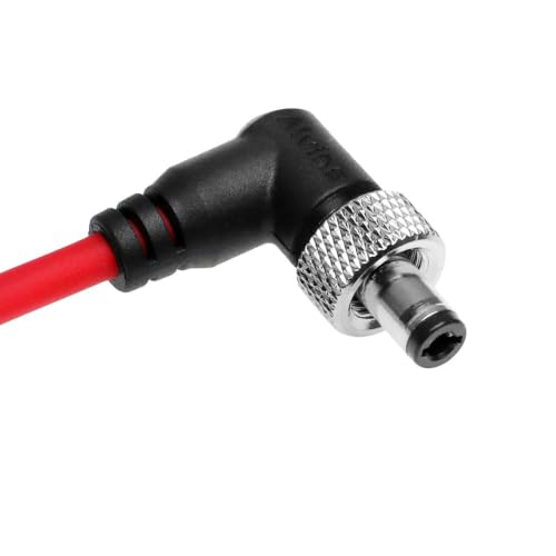 Alvin's Cables Ultra Soft Dtap to Locking DC 2.1 Right Angle Cable, Atomos Ninja Dtap Power Coiled Cable for Video Devices PIX-E7 PIX-E5 Monitor, for Hollyland Mars 400s Coiled Cable ultra soft Right Angle Lock DC