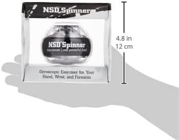 [AUSTRALIA] - NSD Essential Crystal Spinner Gyro Ball | Grip Strengthener for Forearms, Wrist & Hands | String Start Design, Up to 18,000 RPM | Portable Wrist Trainer & Workout Equipment | Ideal for Desk Workers, Athletes & Musicians 