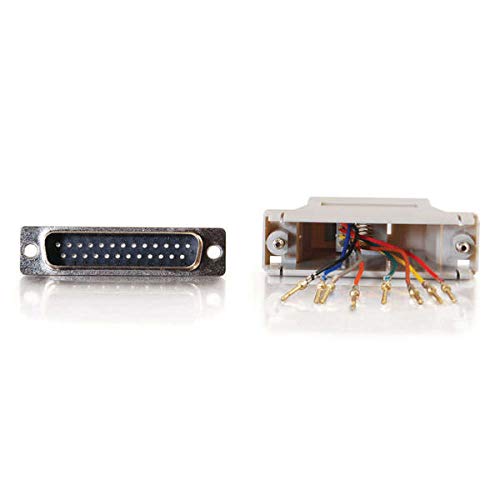 C2G 02934 RJ45 to DB25 Male Modular Adapter, Gray
