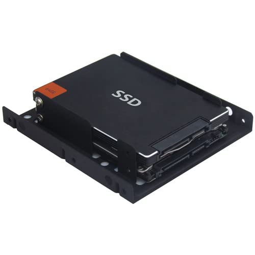 SSD Metal Mounting Bracket Kit, 2.5 to 3.5 Hard Drive Adapter, Compatible with Any 2.5 to 3.5 Drive Bay, with SATA Data Transfer Cable and SATA Power Cable