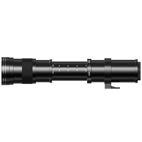 F 420-800mm F8.3 Telephoto Zoom Lens(MF) + T-Mount for Nikon D850/D750/D500/D7500/D610/D5600/D7200/D7000/D3500/D3400/D3300/D3200/D3100/D5/D6 - Manual Focus DSLR Cameras Lens(F-Mount) for Nikon F (DSLR's)