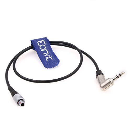 Timecode Cable for Tentacle sync to Wisycom MTP60 Zaxcom ZFR 400 Right Angle 3.5mm TRS to FVB 00 3 Pin Male 50CM