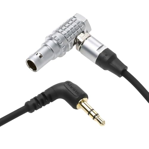 Alvin's Cables Timecode-Out-Cable for Sound-Devices|Tentacle-Sync Time-Code from 5-Pin-Male Right-Angle to 1/8"|3.5mm TRS 6Inch|15CM 15cm right angle 5 pin TC direction: 5 Pin→3.5mm