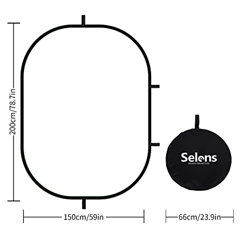 Selens Oval Light Diffuser, 59x78in/150x200cm Collapsible Pop-up Soft Light 59x78inch/150x200cm with carrying bag