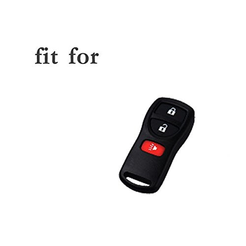 Silicone Cover Protector Case Holder Skin Jacket Compatible with NISSAN 3 Button Remote Key Fob CV2507 Black