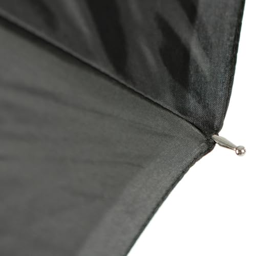 Westcott Convertible Compact Collapsible Umbrella - Optical White Satin with Removable Black Cover (43")