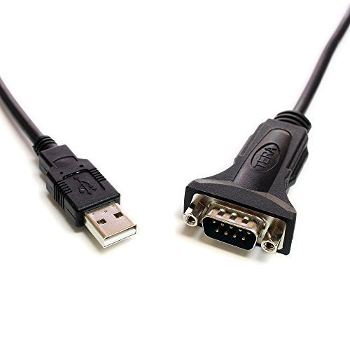 Tera Grand - Premium USB 2.0 to RS232 Serial DB9 Adapter Cable 10 Feet - Supports Windows 11, 10, 8, 7, Vista, XP, 2000, 98, Linux and Mac - Built with FTDI Chipset and Hex Jack Nuts 10 ft