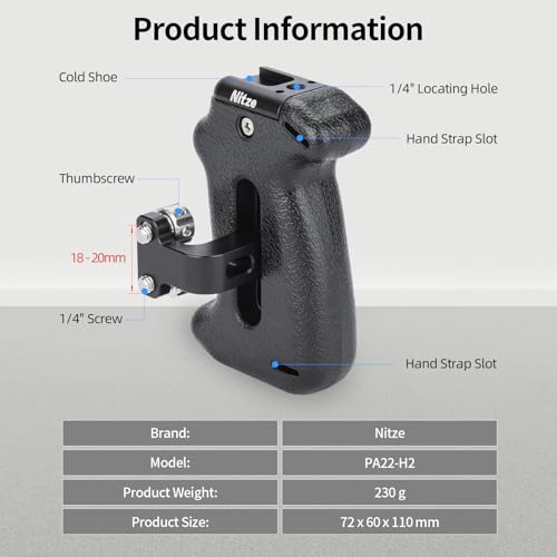 Nitze Side Handle with 1/4" Screws - PA22-H2