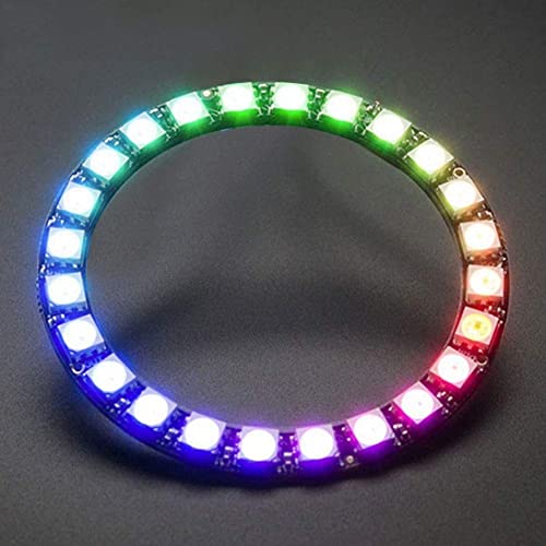 Fafeicy 24-Bit WS2812 5050 RGB LED Ring Lamp Light, with Integrated Drivers 5Vdc, 7cm Inner Diameter, 8.5cm Outer Diameter (1)