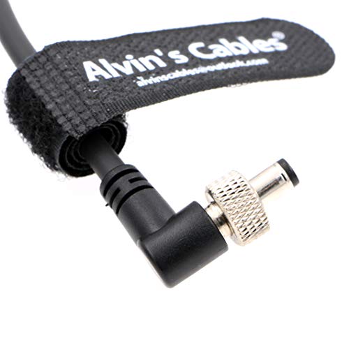 Alvin's Cables Locking DC Male to Right Angle DC 5.5 2.1 Power Cable for Atomos Monitor Video Devices PIX-E7 PIX-E5 7 Touchscreen Display Hollyland Mars 400s 5.9in/15cm Right Angle to Right Angle