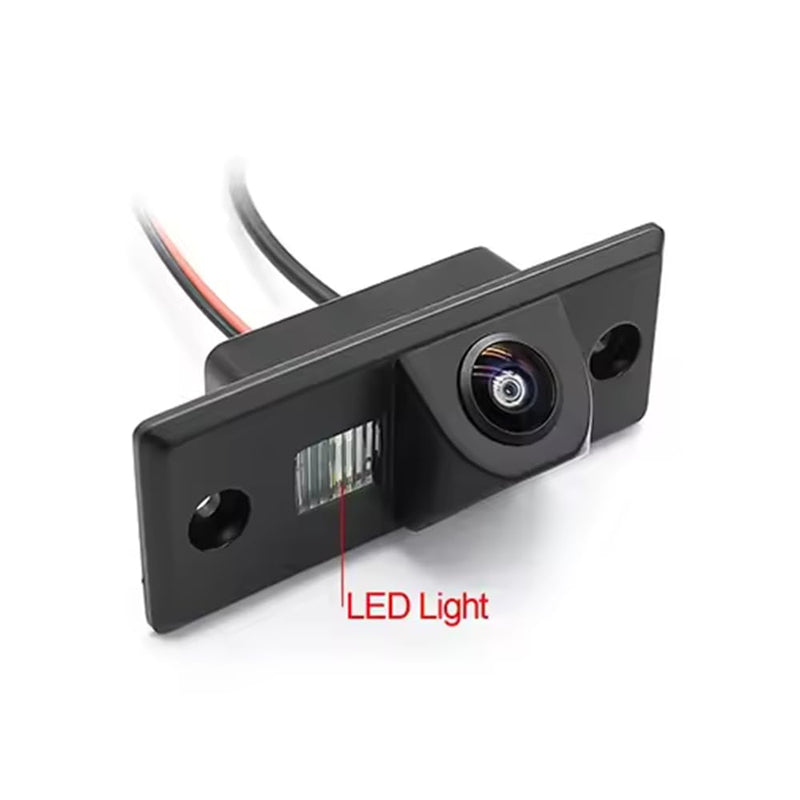 AHD/CVBS Car Rear View Camera's Fisheye Lens License Plate Lamp-Camera with RCA Cable & Vehicle Camera for Volkswagen VW Jetta Clásico Bora Passat Magotan Polo Tiguan Skoda Fabia (CVBS) CVBS