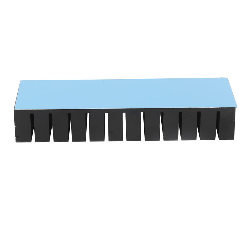 Cooling Fins, Aluminium Heatsink, Pack of 2, Slotted Design, 120 x 40 x 20 mm, High Efficiency for Electronic Components for CPU (with Adhesive)