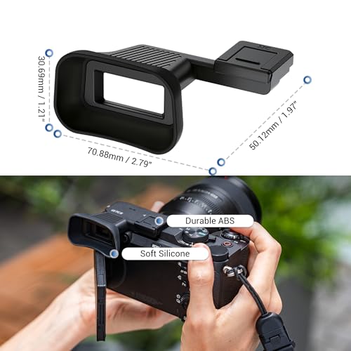 Extended A7CII A7CR Eyecup with Cold Shoe Mount & Hot Shoe Cap(Not for A7C) for Sony A7CII A7CR (Upgrade)