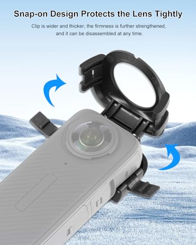 PULUZ Lens Protector for Insta360 X4, Optical Glass Lens Guard Protective Cover for Insta 360 X4 Removable Waterproof & Anti-Scratch Camera Cap Accessories