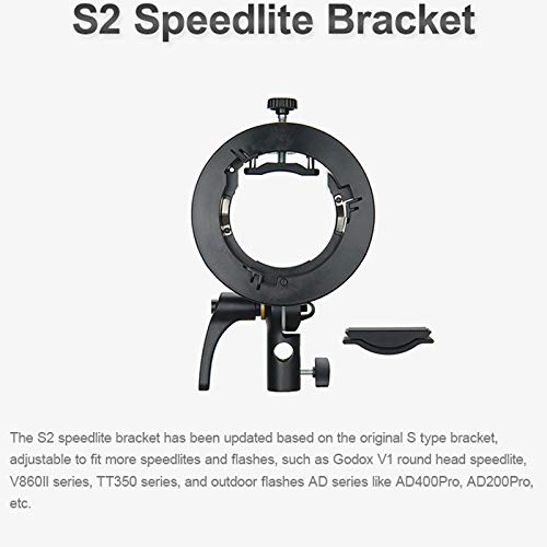 [AUSTRALIA] - Godox S2 S-Type Speedlite Bracket Bowens Mount Holder for Godox V1 AD200Pro AD400Pro AD200 V860II TT685 TT600 TT350 Flash Strobe Speedlight 