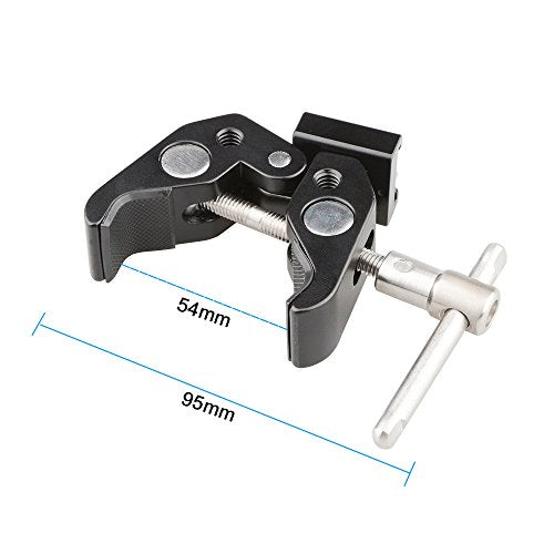CAMVATE Super Clamp with Cold Shoe Mount for Camera Flash Light Accessorie