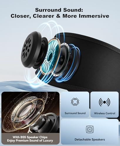 MUSICOZY Sleep Headphones Bluetooth Headband Wireless Music Headband Headphones, Earbuds IPX6 Waterproof for Side Sleepers Women Men Workout Running Insomnia Travel Yoga Cool Gadgets Unique Gift 2 Pcs