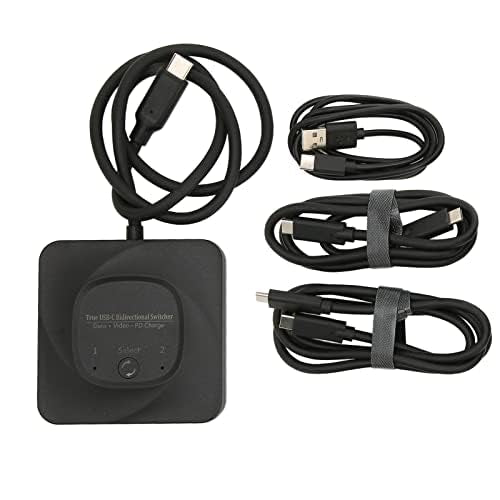 USB 3.0 Selector, 2 in 1 Out USB C er with Power Indicator, Bi-Directional for 2 Computers Share 1 USB Device