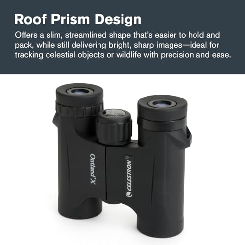Celestron Outland X 10x25 Compact Binoculars for Hiking & Travel 10x25 Outland X