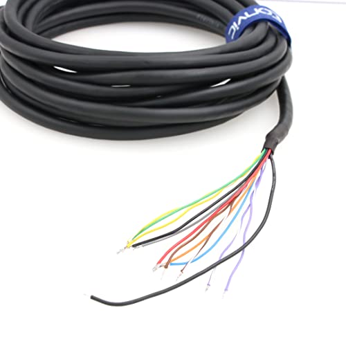 Power IO Cable for Cognex Data Man 260 280 300 360 380 370 470 580 in Sight 7000 2800 Sensor Reader M12 12 Pin Female Connector to Flying Leads Shielded High Flex Cable 3m