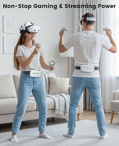 VR Waist Belt Battery Pack for Meta Quest 3S/3/2, 12000mAh