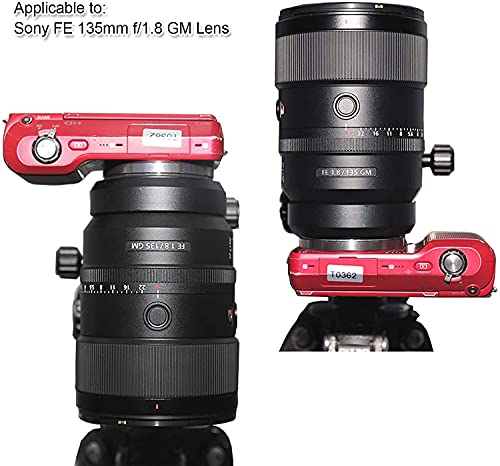 iShoot CNC Machined 62.5mm Tripod Mount Ring Lens Collar for Sony FE 135mm f/1.8 GM Lens, Built-in ARCA Type Quick Release Plate Compatible with Tripod Ball Head of ARCA-Swiss PMG SUNWAYFOTO BENRO