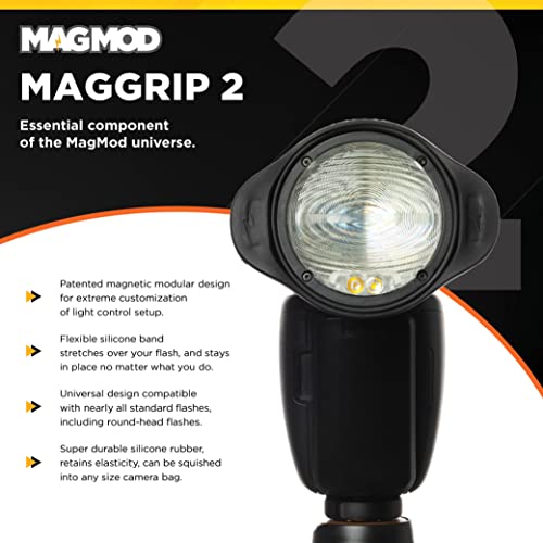 MagMod MagGrip 2, Universal Silicone Speedlite Mount, Magnetic Attachment