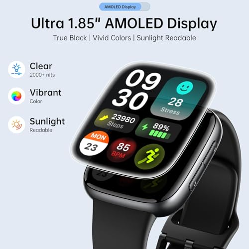 Quican Smart Watch for Women Men with Extra Replacement Charging Cable
