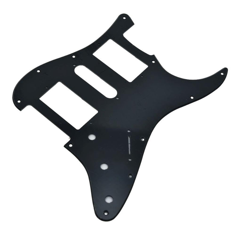 KAISH 11-Hole Modern Style Standard ST HSH Pickguard for American Strat Humbucker with Square Corner Matte Black