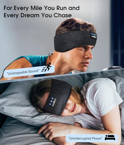 MUSICOZY Sleep Headphones Bluetooth Sports Headband & Bluetooth Module Kit with Speakers and Charging Cable