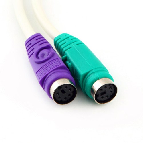 axGear USB Male to Dual PS/2 PS2 Female Cable Mouse Keyboard Adapter Converter