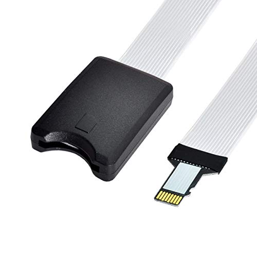 cablecc Micro-SD TF Memory Card Kit Male to SD Female Extension Soft Flat FPC Cable Extender 25cm