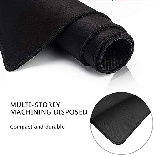 YEBMoo Extra Large Gaming Mouse Pads/Extended Protective Office Desk Mouse Mat Non-Slip Professional Precision Tracking Surface (23.6" x 11.8") for PC Computer Laptop(60x30 Black001) 60x30 Black001