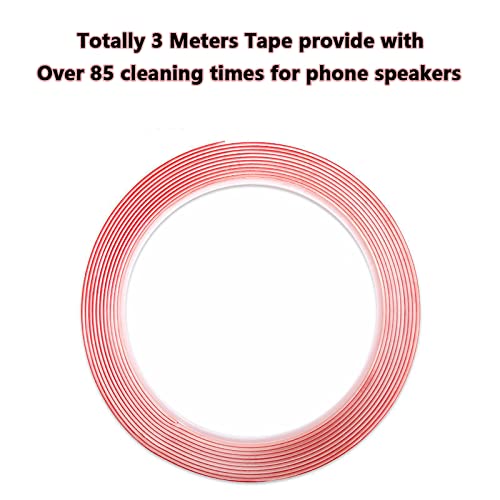 Cell Phone Cleaning Kit Accessories, Cleaner Tape for Phone Speaker and Receiver, Cleaning Stickers Dust Remover Compatible with Airpods, Samsung, iPhone, Pixel, Mobile Phone