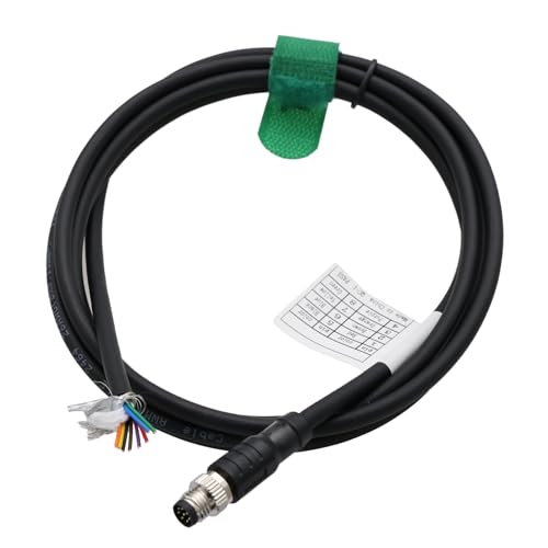 GPIO Power I/O Cable for Cognex CAM-CIC-12-9M, Lucid Triton Atlas10 Industrial Camera, M8 8-pin A Coding to Open End, Shielded, 3m M8 8 pin male to open