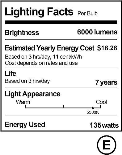 2 x 135W Photography Light Bulb 5500K E27 Socket CFL Softbox Bulb for Photography Photo Video Studio Lighting 2 Pack