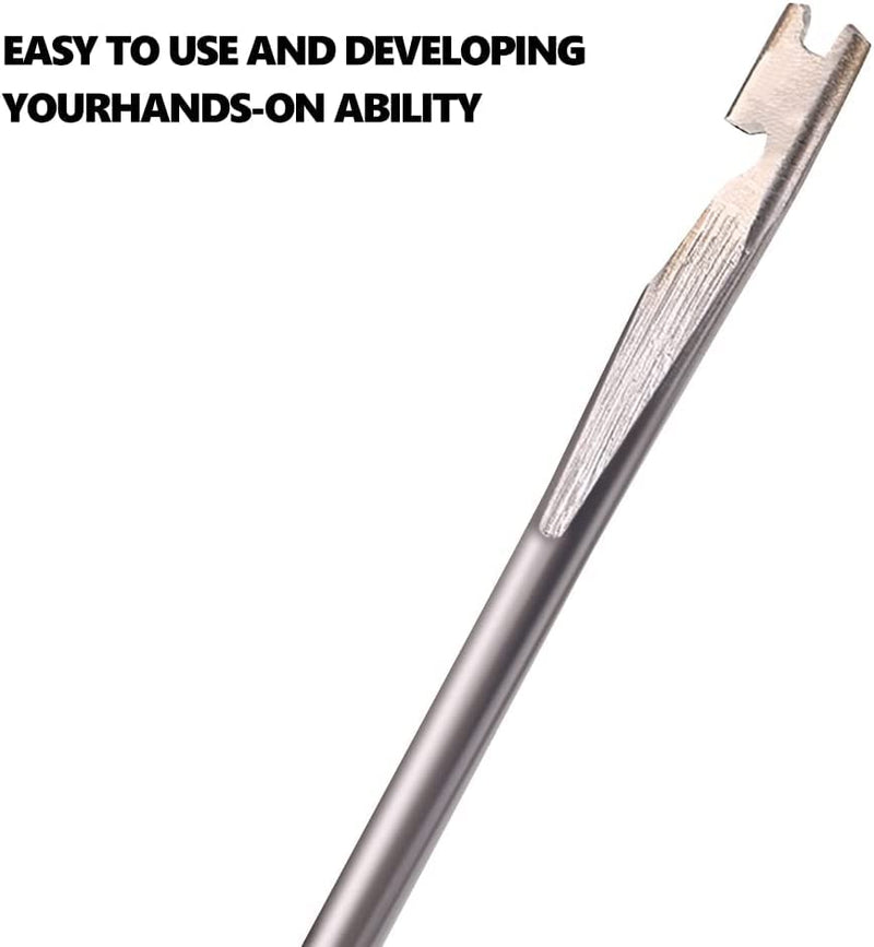 Stainless Steel Spring Hook Woodwind Instrument Repair Maintenance Tool for Sax Clarinet Oboe Flute Piccolo 5Inch,Dual Head