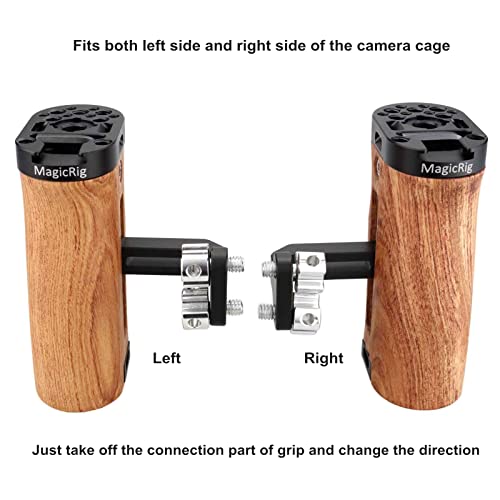 Wooden Side Handle for A7RIII A7III BMPCC 4K 6K Pro Camera Cage Side Thread Handle