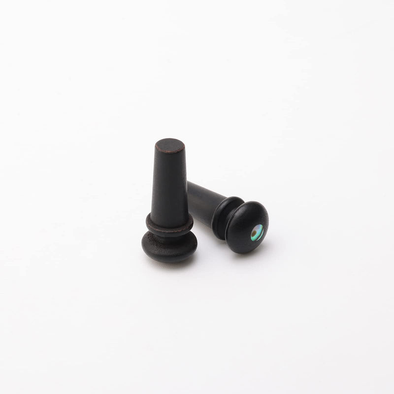 2PCS Ebony End Pins Black, Endpins for Acoustic Guitar Bridge Pins Pegs Guitar Parts Replacement