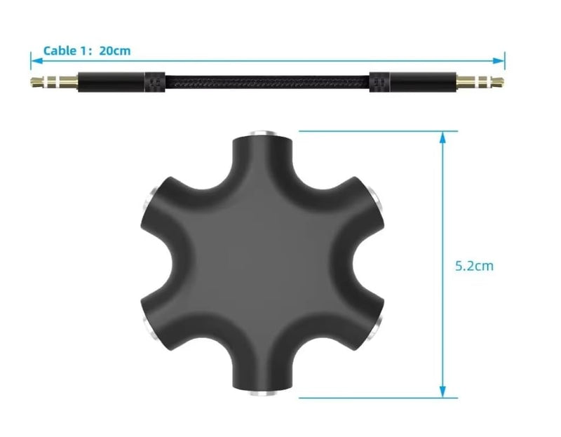 [AUSTRALIA] - Eurorack Patch Cable Splitter - 5 Way, 6 Port (2Pack) 2Pack 