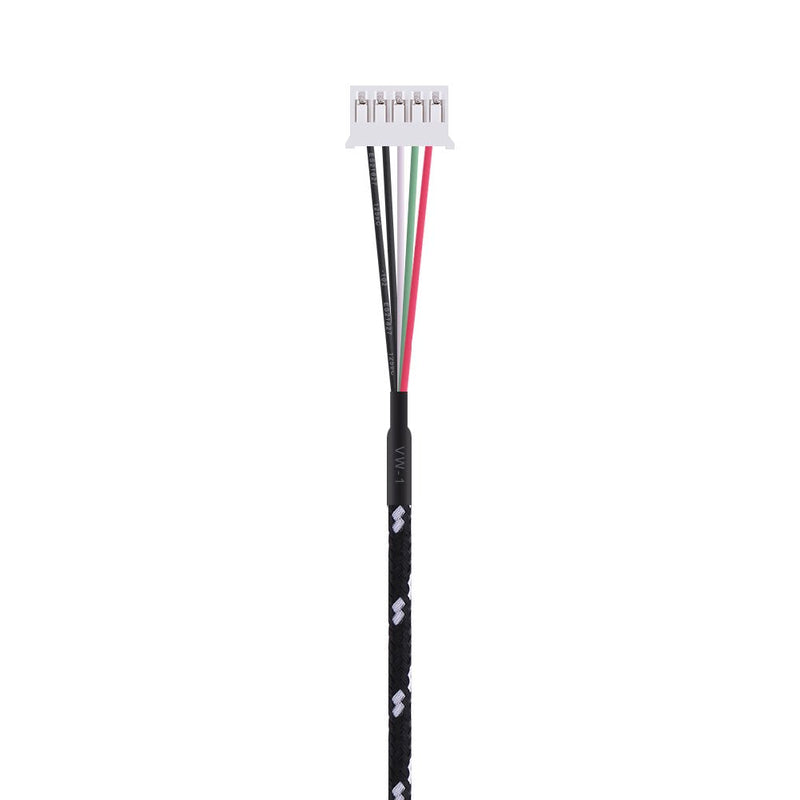 Richer-R 2.2 Meters USB Mouse Lines Wire Mice Cable Replacement Part Repair Accessory for Steelseries kana Mouse Computer Mouse Cable(Black+White) Black+White