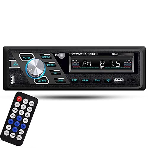 [AUSTRALIA] - 24V Car Radio Bluetooth Stereo MP3 Player Supports Hands-Free Calls FM Dual USB Ports TF AUX in Voice Assist File Reading Function with ISO Plug and Remote Control 