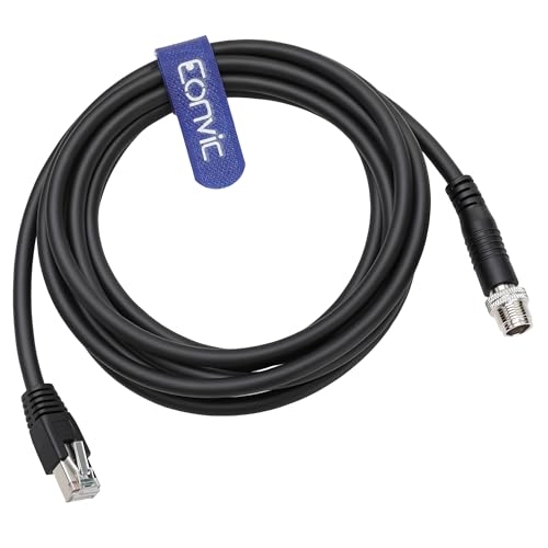 Cognex Industrial Ethernet M12 X-Type to RJ45 high-Flex Cable 2M Black