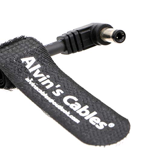 Alvin's Cables Locking DC Male to Right Angle DC 5.5 2.1 Power Cable for Atomos Monitor Video Devices PIX-E7 PIX-E5 7 Touchscreen Display Hollyland Mars 400s 5.9in/15cm Right Angle to Right Angle