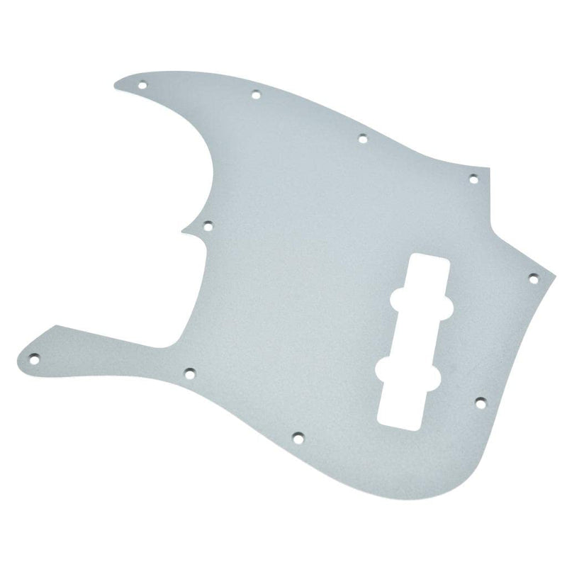 KAISH Matte Aluminium Jazz Bass Style Pickguard Metal Anodized J Bass Pick Guard Scratch Plate for American/Mexican Jazz J Bass Matte Silver