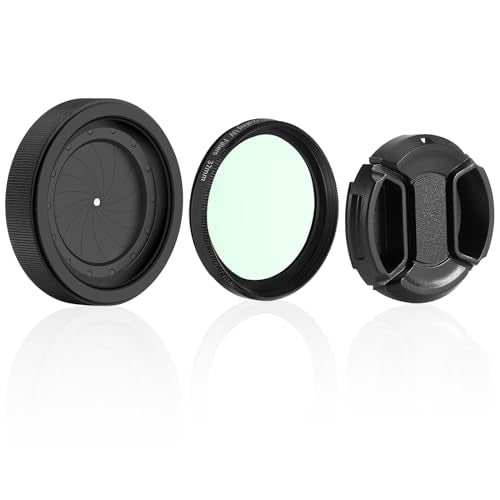 Adjustable Iris Aperture Diaphragm M30 to M37 Iris Aperture Diaphragm Adapter Optical Diaphragm 1.5-26mm Lens Module Adapter Ring PVS-14 PSV14 Optics (Filter Protector Cover Set) Filter Protector Cover Set