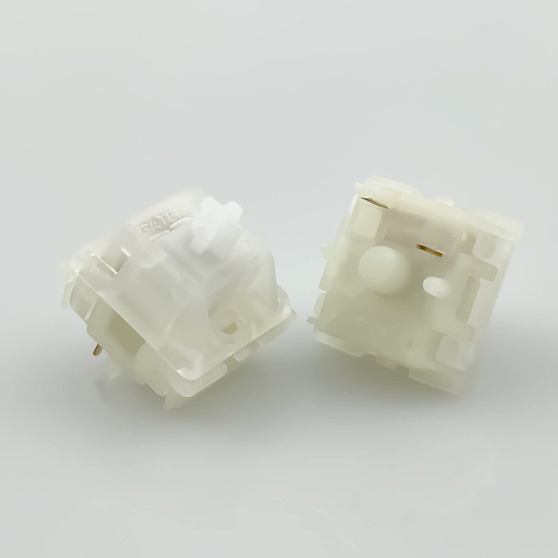Gateron Switches Milky White Mechanical Keyboard Yellow 5pins for All MX Mechanical Keyboard(108 Pcs, White) 105pcs