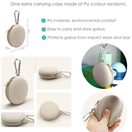 17Pcs M-Size 66mm Stainless Steel Gobos Kit for Optical Snoot | Heat-Resistant Light Modifier for Godox/Aputure/Westcott 66mm/2.6inches Emotion